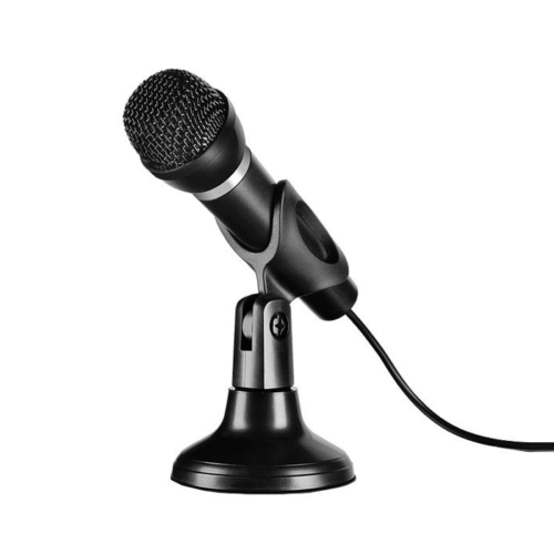 Microphone Filaire YW-30 avec Support de Bureau et Interrupteur ON/OFF – Jack 3.5 mm