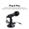 Microphone Filaire YW-30 avec Support de Bureau et Interrupteur ON/OFF – Jack 3.5 mm