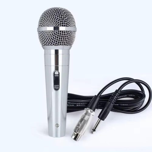 Microphone Filaire Dynamique Professionnel avec Câble XLR vers Jack 6.35 mm – Son Clair pour Karaoké, Conférences et Animation