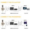 Microphone à Condensateur U87 AI XLR Professionnel 34 mm avec Support Antichoc – Qualité Studio 48V
