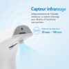 Distributeur Automatique de Savon Moussant Sans Contact 250 ml avec Capteur Infrarouge – Distributeur de Savon Mural pour Salle de Bain et Cuisine