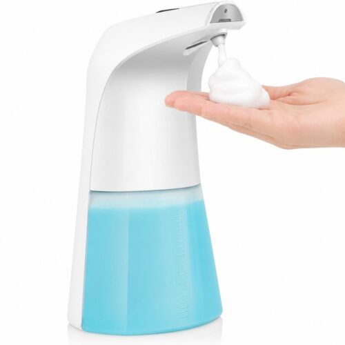 Distributeur Automatique de Savon Moussant Sans Contact 250 ml avec Capteur Infrarouge – Distributeur de Savon Mural pour Salle de Bain et Cuisine
