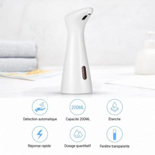 gvc.product.image_.1783252453549.0ba25e2e-beb5-4dc7-baa5-154764f8912d.jpeg Distributeur Automatique de Savon Sans Contact 200 ml, Capteur Infrarouge Étanche