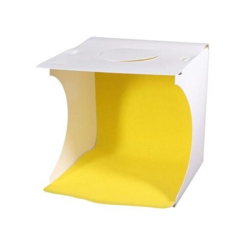 Mini Studio Photo LED Pliable 23 cm avec 2 Bandes LED et 6 Fonds de Photographie Inclus