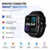 Montre Connectée Bluetooth avec Appels, Écran HD 1.69", Suivi Santé, SpO2 et Fréquence Cardiaque