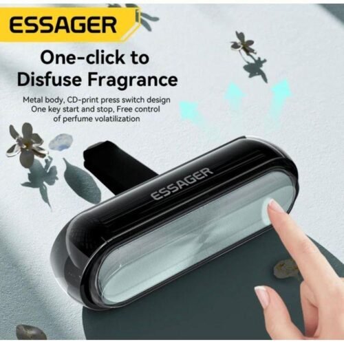 Diffuseur de Parfum Voiture pour Grille d’Aération – Désodorisant Auto Compact avec Clip Silicone et Diffusion Réglable