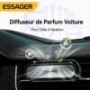 Diffuseur de Parfum Voiture pour Grille d’Aération – Désodorisant Auto Compact avec Clip Silicone et Diffusion Réglable