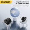 Adaptateur de Voyage Universel 100-250V – Prise Internationale US EU UK AUS Compacte et Portable