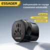 Adaptateur de Voyage Universel 100-250V – Prise Internationale US EU UK AUS Compacte et Portable