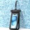 Pochette étanche double poche pour téléphone 7 pouces IP68 avec dragonne amovible – Protection waterproof pour plage et piscine