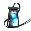 Pochette étanche double poche pour téléphone 7 pouces IP68 avec dragonne amovible – Protection waterproof pour plage et piscine
