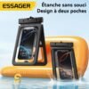 Pochette Téléphone Étanche IPX8 Double Poche – Housse Waterproof 10 m pour Plage, Piscine et Voyage