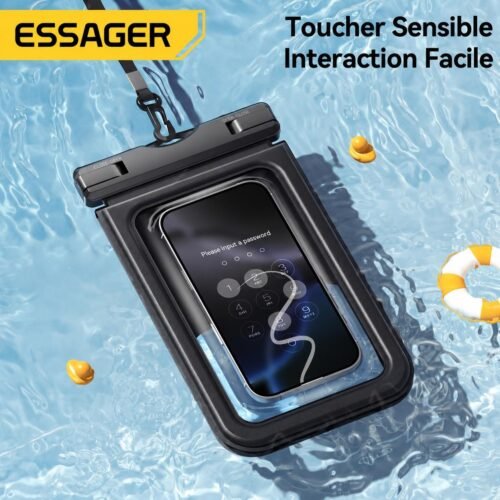 Pochette Téléphone Étanche IPX8 Double Poche – Housse Waterproof 10 m pour Plage, Piscine et Voyage