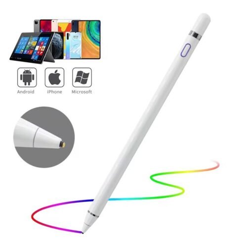 Stylet Tactile Universel Rechargeable USB-C – Pointe Fine Haute Précision Compatible Android, iPhone, iPad, Tablettes & Windows