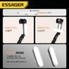 Stabilisateur Smartphone 3 Axes avec Perche Télescopique, Trépied, Télécommande Bluetooth et Lampe LED Amovible