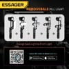 Stabilisateur Smartphone 3 Axes avec Perche Télescopique, Trépied, Télécommande Bluetooth et Lampe LED Amovible