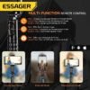Stabilisateur Smartphone 3 Axes avec Perche Télescopique, Trépied, Télécommande Bluetooth et Lampe LED Amovible