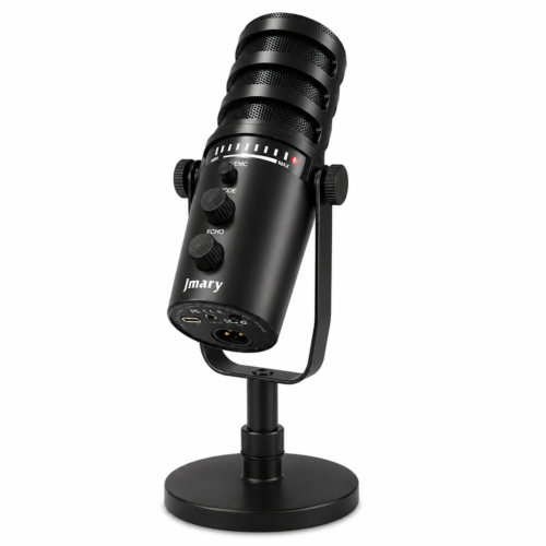 Microphone USB/XLR MC-PW12 – Double Connexion USB & XLR, Réduction de Bruit, Monitoring Casque, RGB et Plug & Play