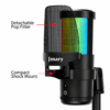 Microphone USB RGB pour PC & Mobile avec Réglage du Gain, Touche Mute et Connexion USB/Type-C – MC-PW13