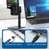 Microphone USB RGB pour PC & Mobile avec Réglage du Gain, Touche Mute et Connexion USB/Type-C – MC-PW13