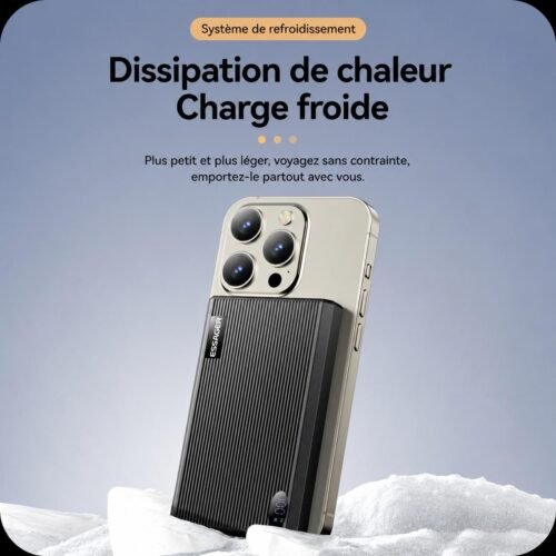 Power Bank Magnétique 10000mAh 15W Sans Fil PD 20W USB-C avec Écran LED pour iPhone MagSafe et Smartphones