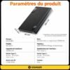 Power Bank Magnétique 10000mAh 15W Sans Fil PD 20W USB-C avec Écran LED pour iPhone MagSafe et Smartphones