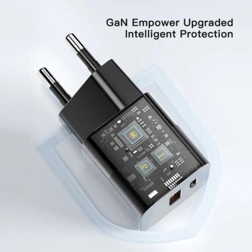 Chargeur Secteur 33W GaN USB-C + USB-A Charge Rapide PD/QC Universel