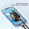 Chargeur Secteur 33W GaN USB-C + USB-A Charge Rapide PD/QC Universel