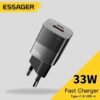 Chargeur Secteur 33W GaN USB-C + USB-A Charge Rapide PD/QC Universel