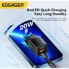Chargeur Secteur Mini 20W GaN USB-C + USB-A Charge Rapide PD QC Universel