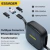 Kit Câble Rétractable Multifonction USB-C, Lightning & Micro USB avec Adaptateurs et Rangement