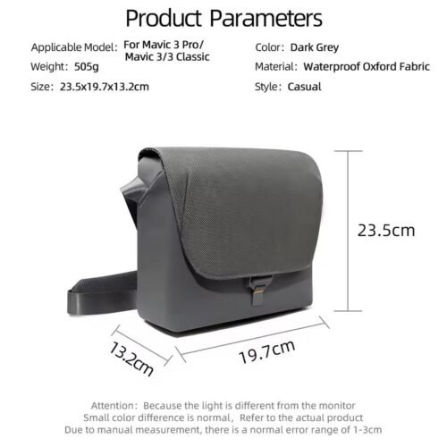Sac de Transport pour Drone Compatible Mavic 3 Pro / Mavic 3 / Mavic 3 Classic – Étui de Protection Résistant à l’Eau avec Compartiments
