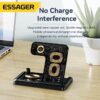 Station de Charge Sans Fil 4-en-1 15W – Chargeur Rapide pour Smartphone, Montre Connectée, Écouteurs et Stylet
