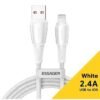 Câble USB vers Lightning 2.4A Charge Rapide – Câble Tressé Haute Résistance pour iPhone et iPad