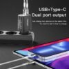 Chargeur Secteur 30W USB-C Power Delivery + USB-A Charge Rapide – Double Port pour Smartphone, Tablette et Appareils USB