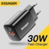 Chargeur Secteur 30W USB-C Power Delivery + USB-A Charge Rapide – Double Port pour Smartphone, Tablette et Appareils USB