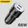 Chargeur Voiture 66W USB-C Double Port – Charge Rapide PD pour Smartphone, Tablette, Console et Ordinateur Portable