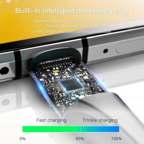 Câble USB vers USB-C 3A Charge Rapide – Câble Tressé Renforcé avec Transfert de Données 480 Mbps