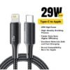 Câble USB-C vers Lightning 29W PD – Charge Rapide pour iPhone et iPad avec Transfert de Données 480 Mbps
