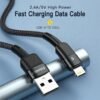 Câble USB vers Lightning 2.4A – Charge Rapide et Synchronisation 480 Mbps pour iPhone et iPad