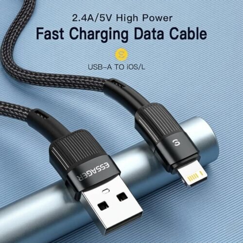 Câble USB vers Lightning 2.4A – Charge Rapide et Synchronisation 480 Mbps pour iPhone et iPad