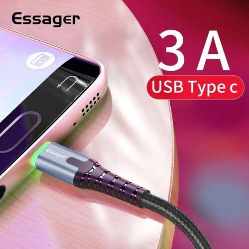 Câble USB vers USB Type-C 3A – Charge Rapide QC 3.0 et Synchronisation 480 Mbps