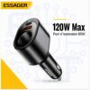 Adaptateur Allume-Cigare 120W avec USB-A 30W, USB-C 35W et Prise d’Extension 85W pour Voiture