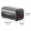 Chargeur de Bureau GaN 100W 4 Ports – 2 USB-C + 2 USB-A avec Charge Rapide PD et QC