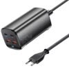 Chargeur de Bureau GaN 100W 4 Ports – 2 USB-C + 2 USB-A avec Charge Rapide PD et QC