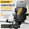 Support Téléphone Vélo & Moto Universel – Rotation 360°, Verrouillage Automatique, Compatible 4,7 à 6,9 pouces