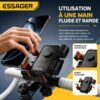 Support Téléphone Vélo & Moto Universel – Rotation 360°, Verrouillage Automatique, Compatible 4,7 à 6,9 pouces