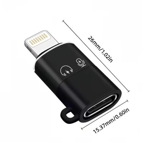 Adaptateur USB Type-C Femelle vers Lightning Mâle – Charge et Audio pour iPhone & iPad
