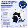 gvc.product.image_.1784392982539.4606daeb-827e-4c98-a1c2-275a8ccc30ff.jpeg Station de Charge Double pour Manettes PS5 – Chargeur Rapide USB-C 5V/3A avec Indicateurs LED et Protection Intelligente