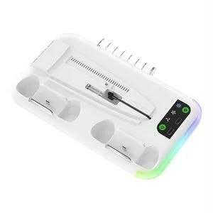 Station de Refroidissement Multifonction pour PS5 Slim & PS5 Pro avec Charge Double, Ventilateur RGB